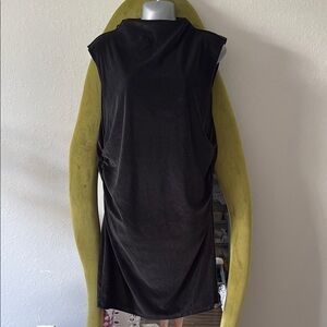 High neck sleeveless dress